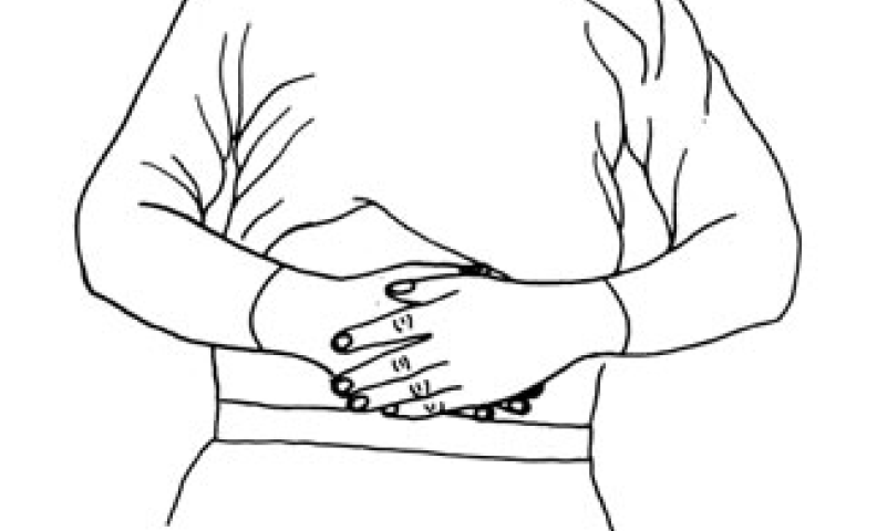 8.2 put your palm on the navel area