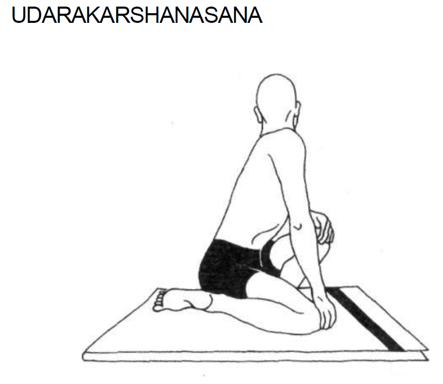 udarakarshanasana abdominal stretch 9