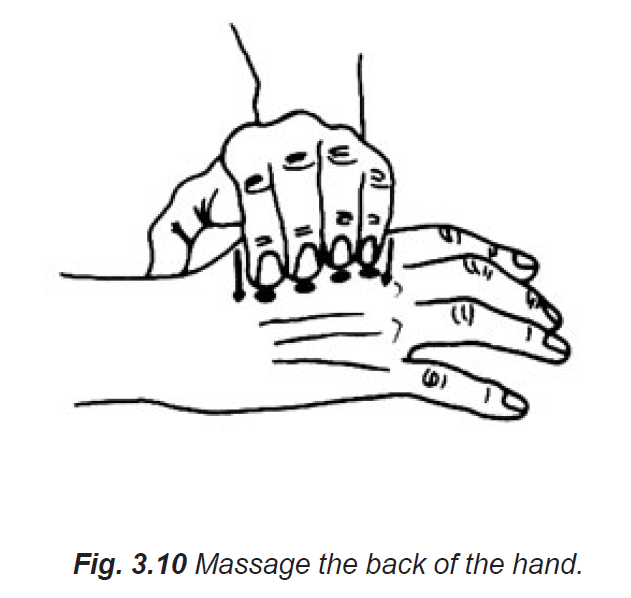 3.10 massage back of the hand