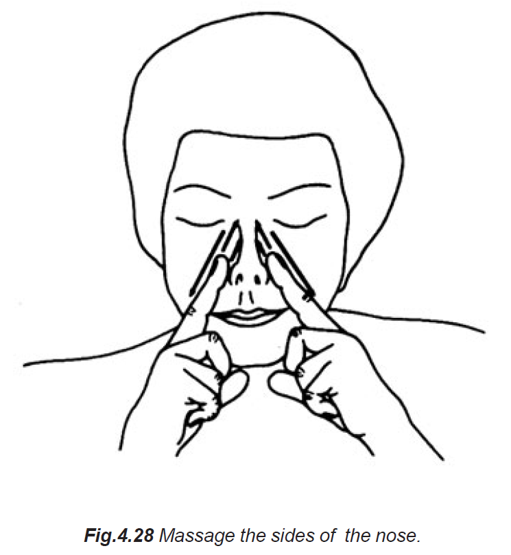 4.28 massage sides of nose
