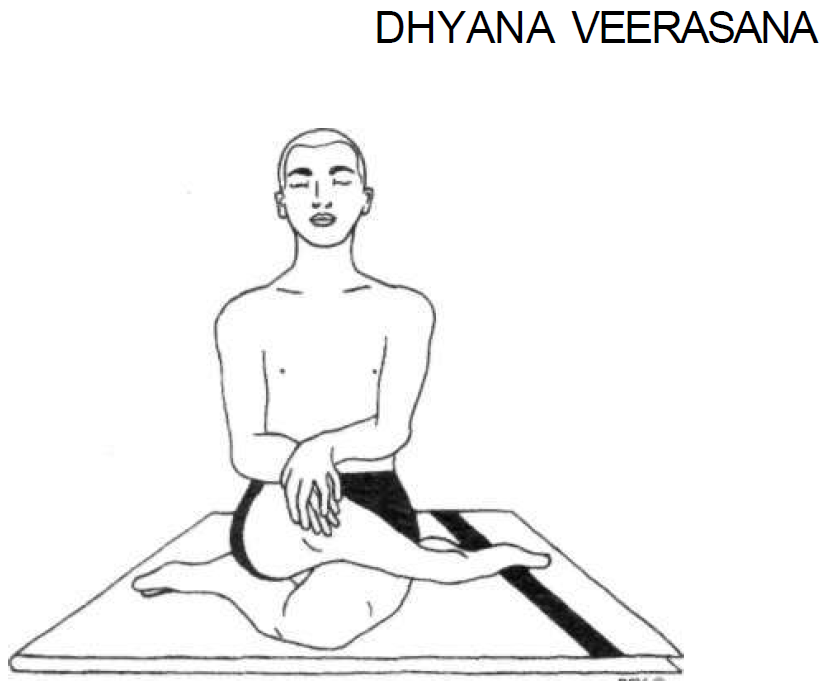 6 dhyana veerasana